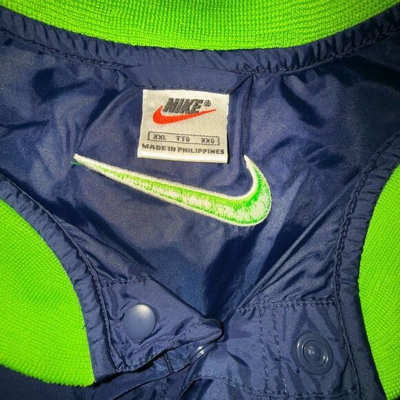 Nike Vintage Windbreaker Jacket Short Sleeve Blue - Picture 4 of 6